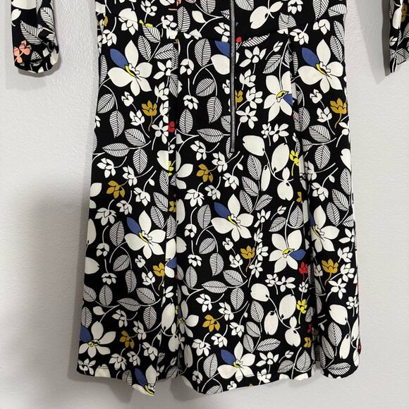 Suno Silk Floral Fit & Flare Quarter Sleeve Dress Size 2 - Picture 8 of 11